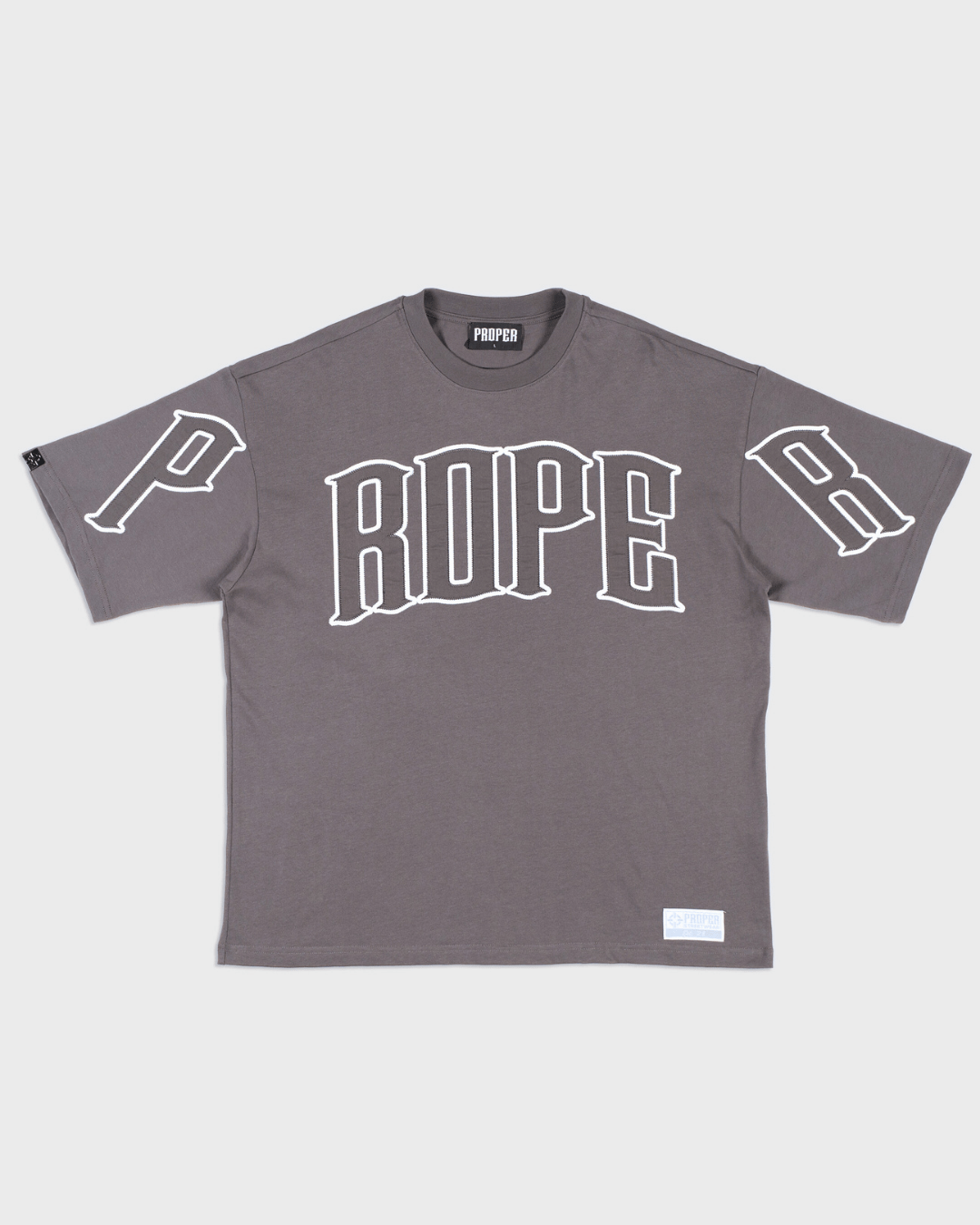 PROPER TARGET OVERSIZED TEE CHARCOAL/WHITE - Proper Streetwear