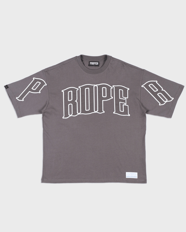 PROPER TARGET OVERSIZED TEE CHARCOAL/WHITE - Proper Streetwear