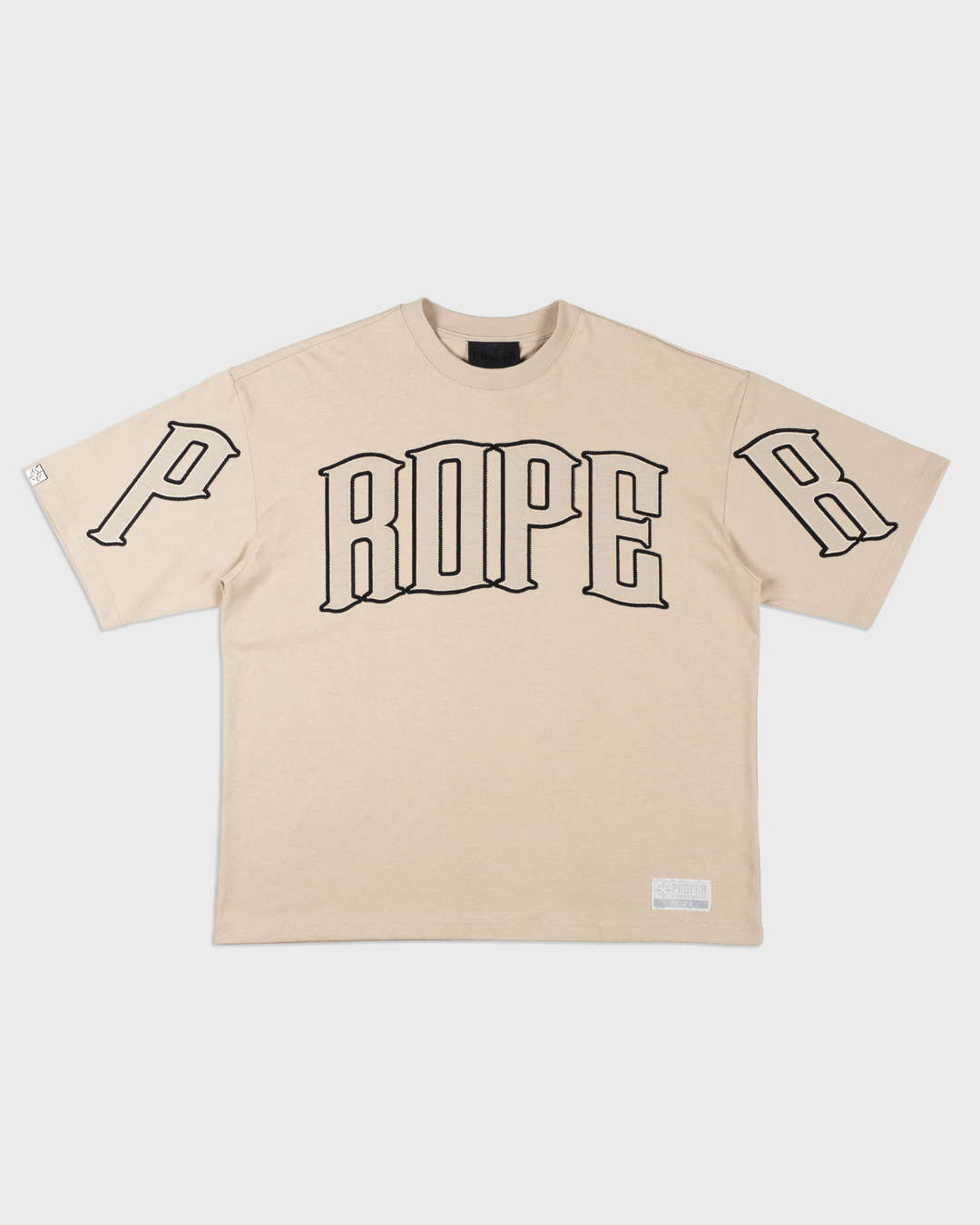 PROPER TARGET OVERSIZED TEE STONE/BLACK - Proper Streetwear