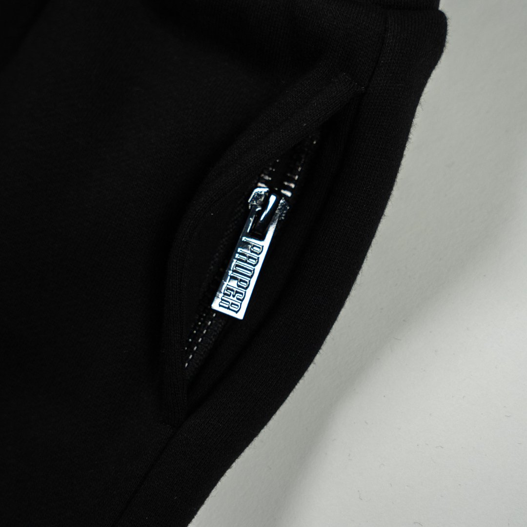 PROPER TARGET SHORTS BLACK/WHITE - Proper Streetwear