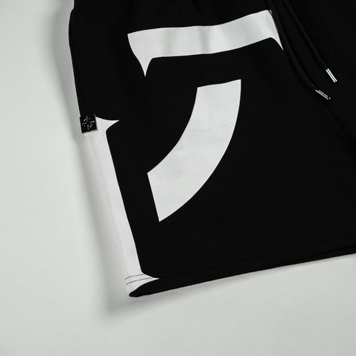 PROPER TARGET SHORTS BLACK/WHITE - Proper Streetwear