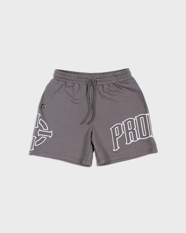 PROPER TARGET SHORTS CHARCOAL/WHITE - Proper Streetwear