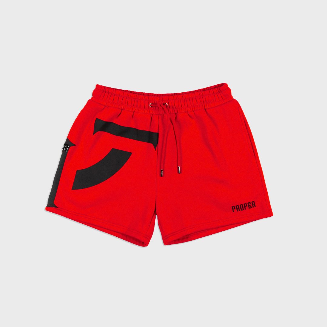 PROPER TARGET SHORTS RED BLACK