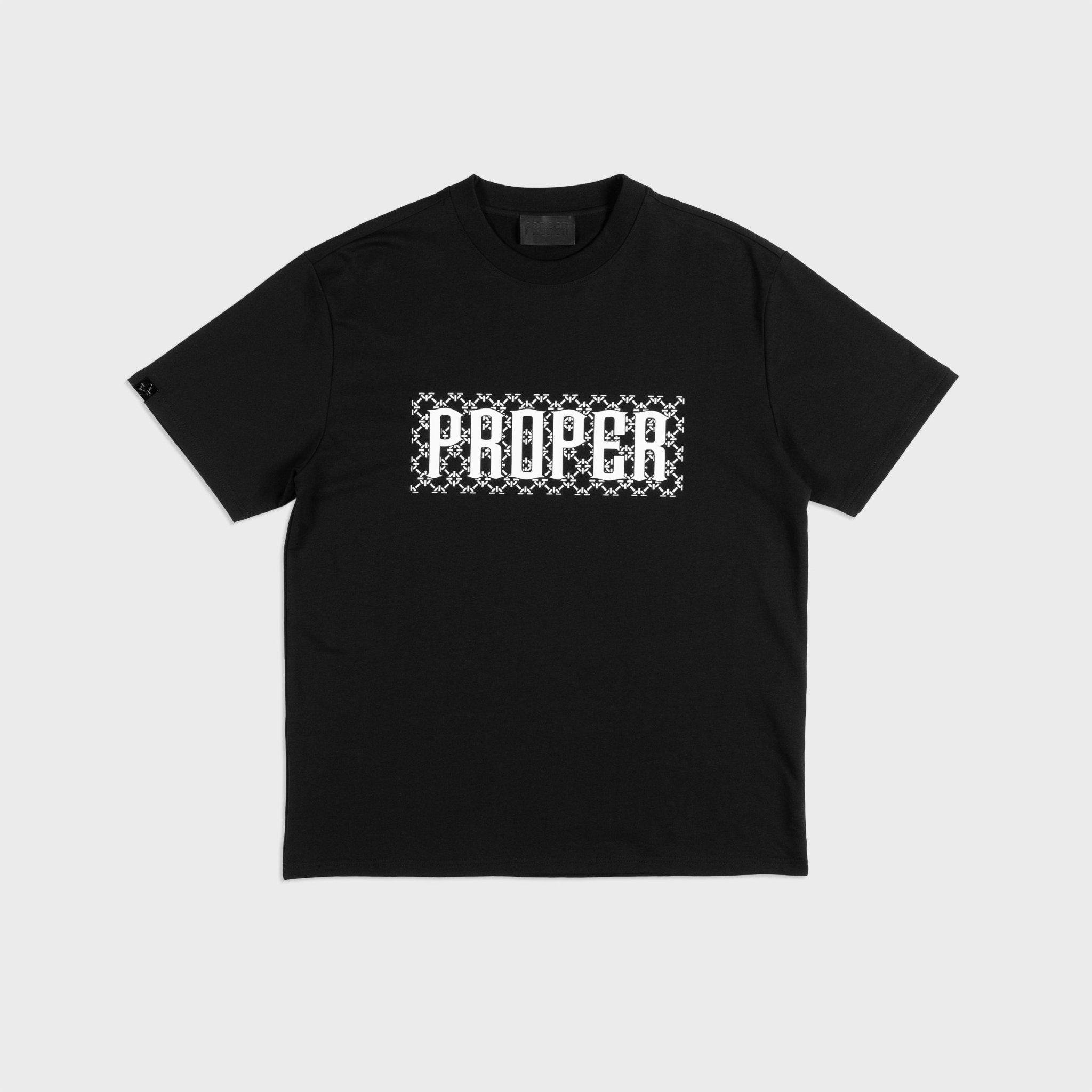 PROPER TARGETLINK FITTED TEE BLACK - Proper Streetwear