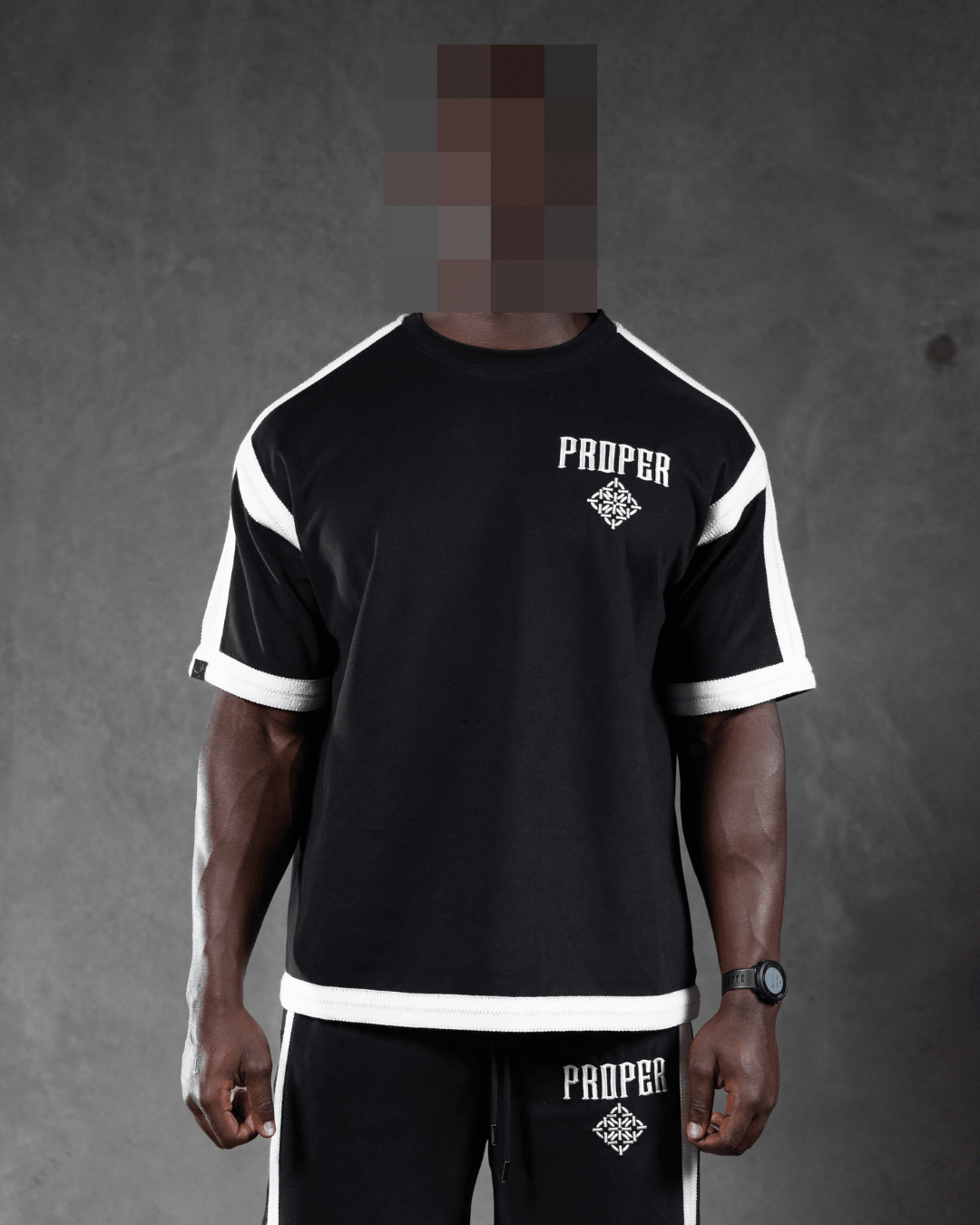 PROPER TRIMLINE HEAVY TEE BLACK - Proper Streetwear