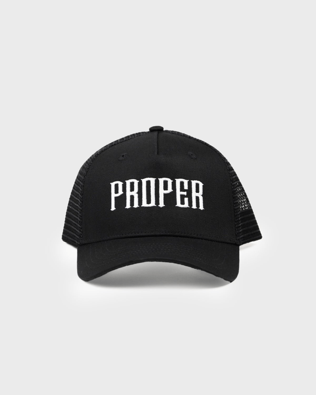 PROPER TRUCKER CAP BLACK - Proper Streetwear