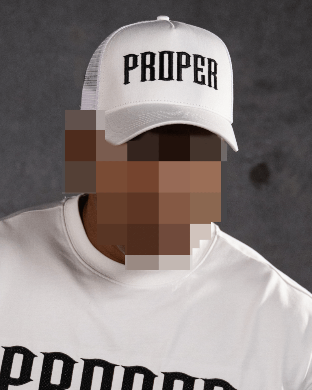 PROPER TRUCKER CAP WHITE - Proper Streetwear