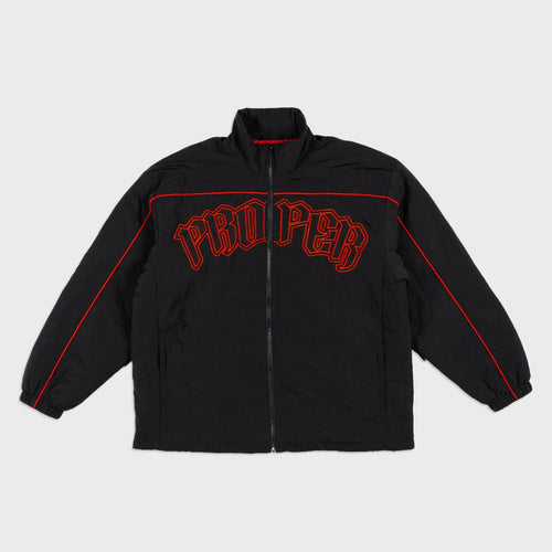 PROPER VARSITY JACKET BLACK/RED - Proper Streetwear