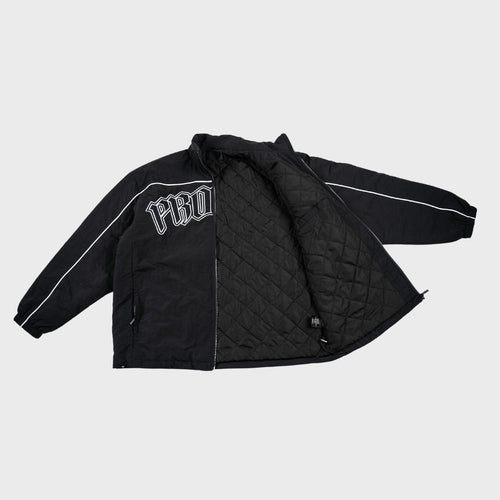 PROPER VARSITY JACKET BLACK/WHITE - Proper Streetwear