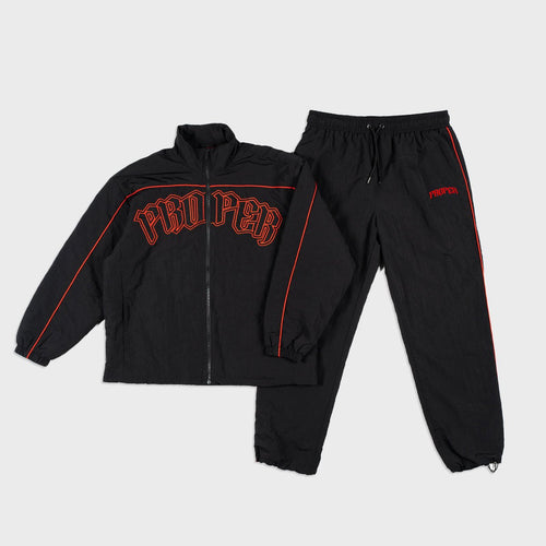 PROPER VARSITY PANTS BLACK/RED - Proper Streetwear