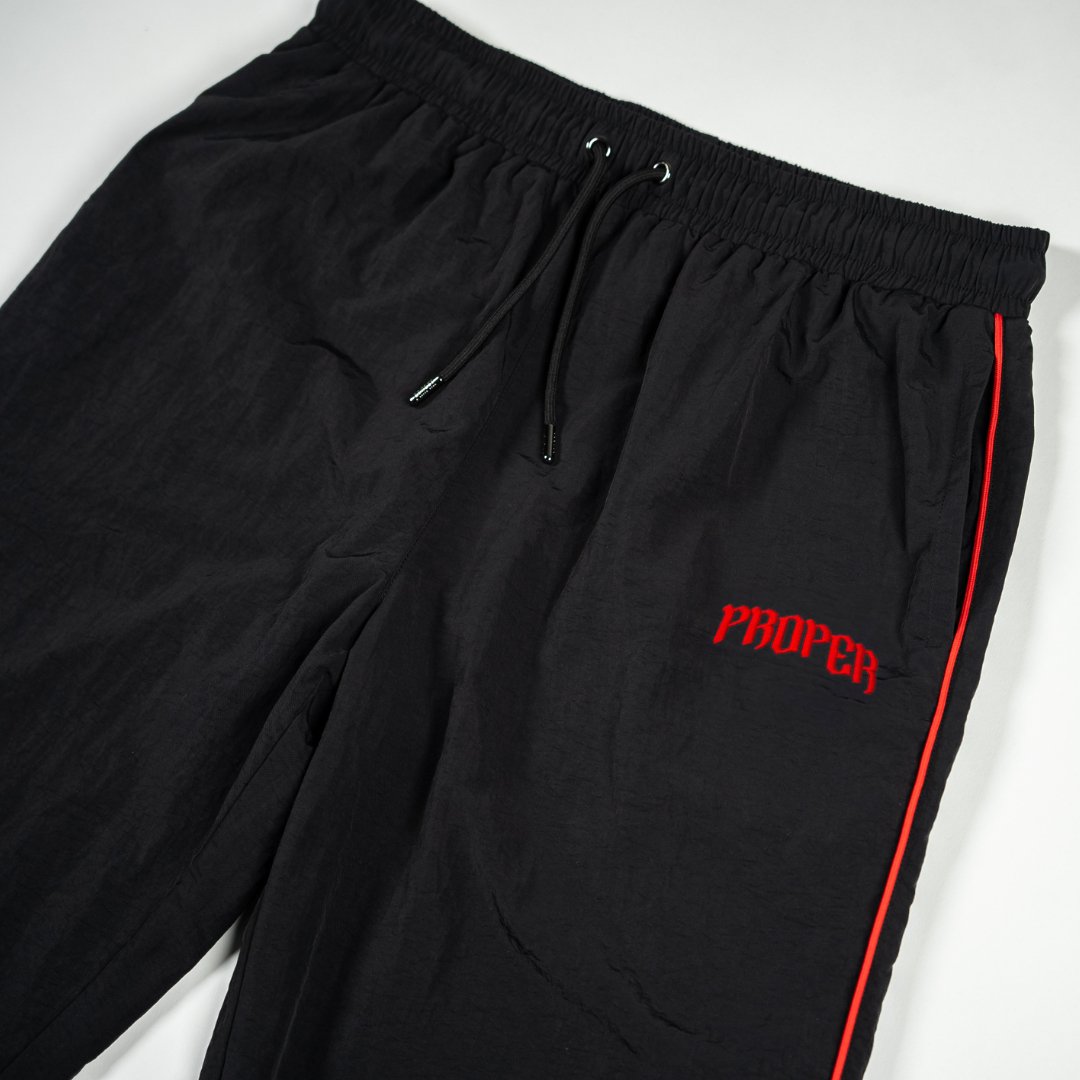 PROPER VARSITY PANTS BLACK/RED - Proper Streetwear