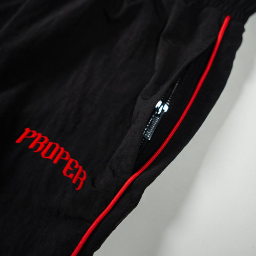 PROPER VARSITY PANTS BLACK/RED - Proper Streetwear