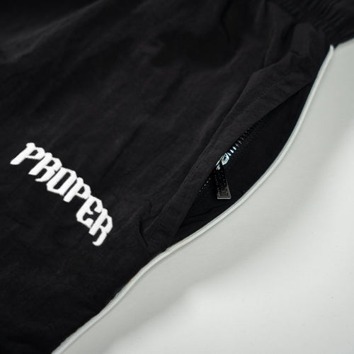 PROPER VARSITY PANTS BLACK/WHITE - Proper Streetwear