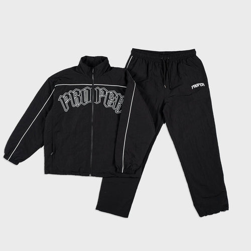 PROPER VARSITY PANTS BLACK/WHITE - Proper Streetwear