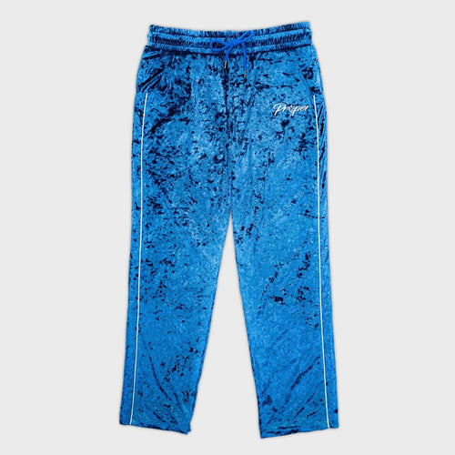 PROPER VELOUR TRACKPANTS BLUE - Proper Streetwear