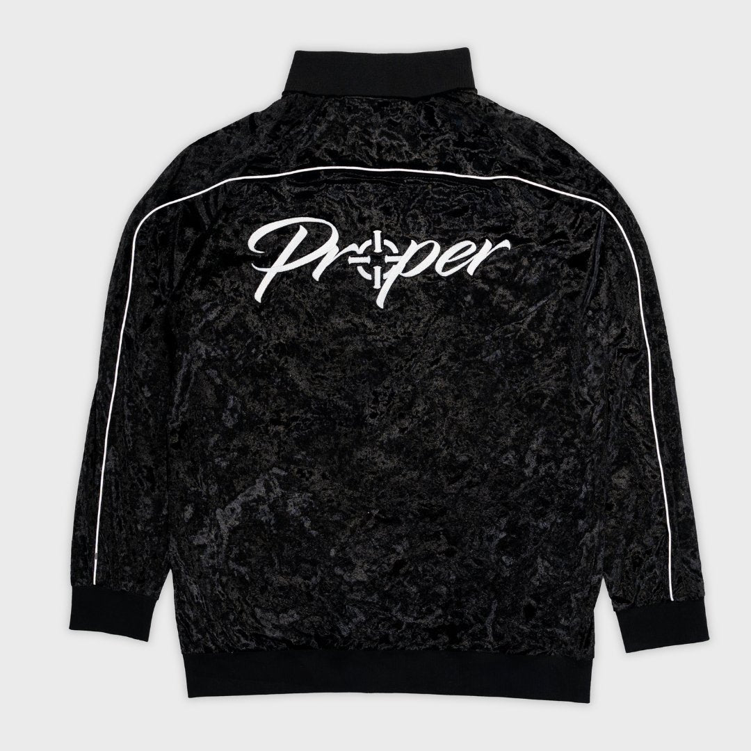 PROPER VELOUR TRACKSUIT BLACK - Proper Streetwear