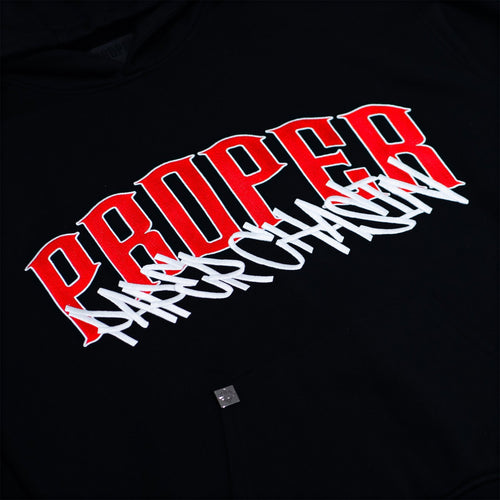 PROPER X PAPERCHASIN HOODIE RED - Proper Streetwear