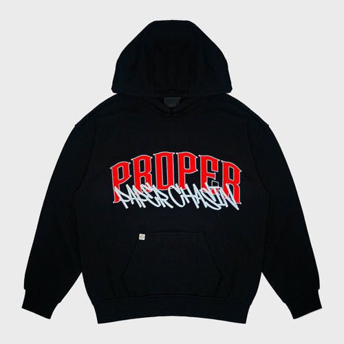 PROPER X PAPERCHASIN HOODIE RED - Proper Streetwear