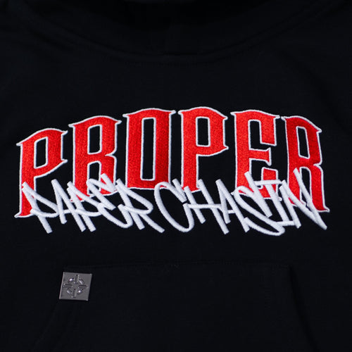 PROPER X PAPERCHASIN KIDS HOODIE RED - Proper Streetwear