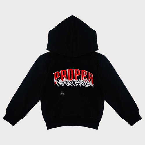 PROPER X PAPERCHASIN KIDS HOODIE RED - Proper Streetwear