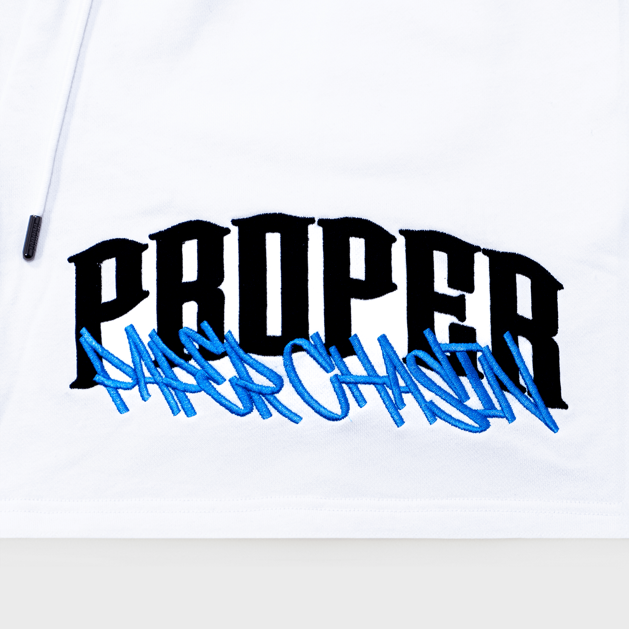 PROPER X PAPERCHASIN SHORTS WHITE/BLUE - Proper Streetwear