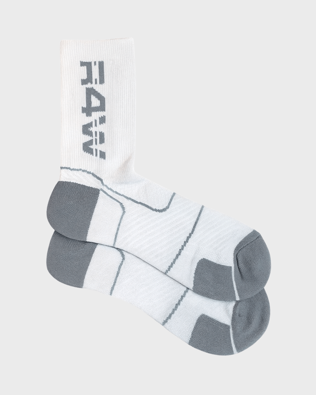 R4W COMPRESSION SOCKS WHITE/GREY - Proper Streetwear