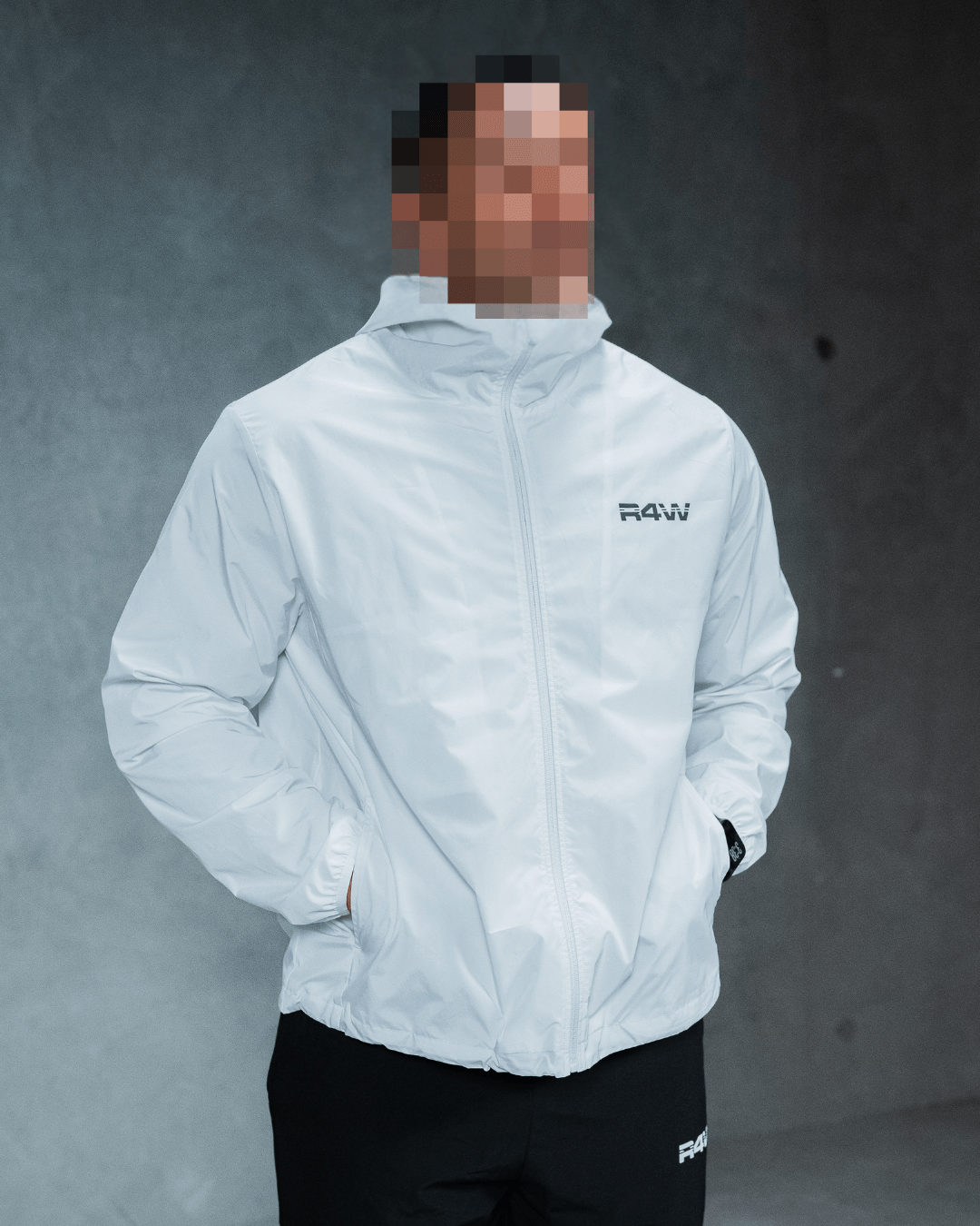 R4W WINDBREAKER JACKET WHITE - Proper Streetwear
