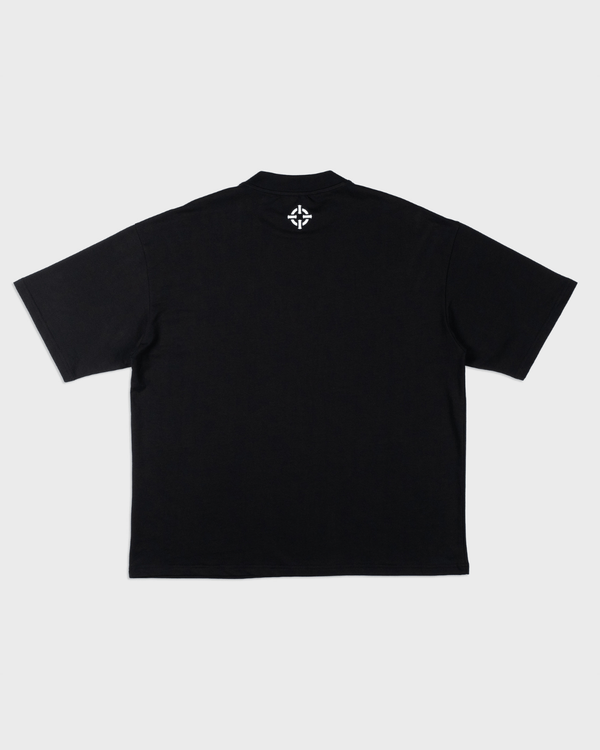 SCRIPTED ARC OVERSIZED TEE BLACK - Proper Streetwear