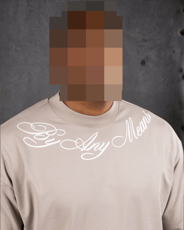 SCRIPTED ARC OVERSIZED TEE GREY - Proper Streetwear