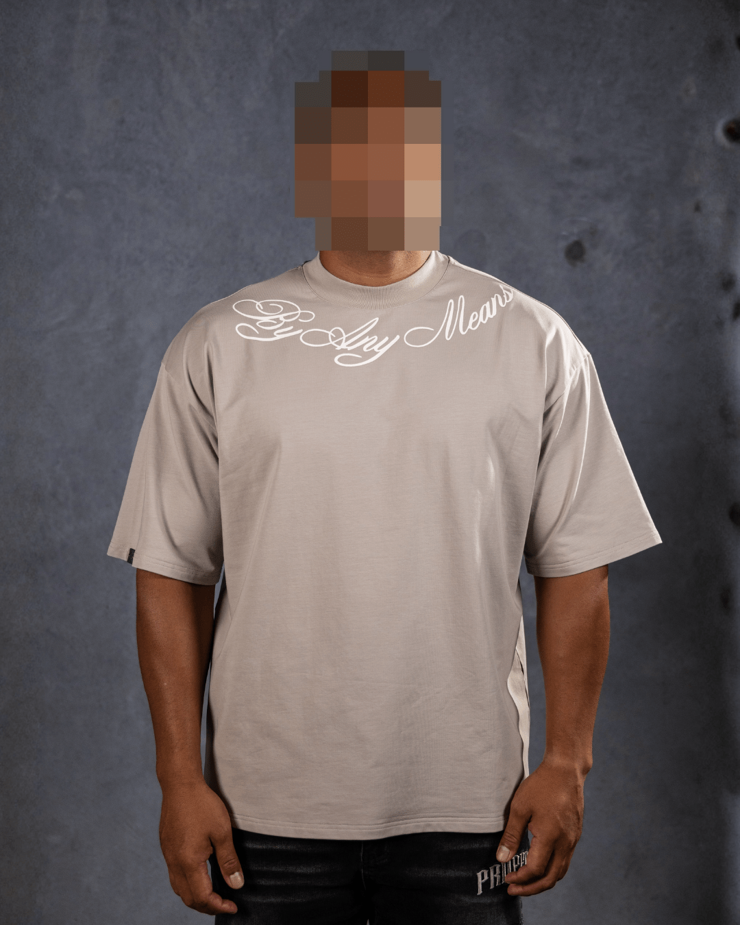 SCRIPTED ARC OVERSIZED TEE GREY - Proper Streetwear