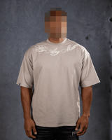 SCRIPTED ARC OVERSIZED TEE GREY - Proper Streetwear