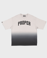 SHADOWFADE FITTED TEE GREY - BLACK - Proper Streetwear